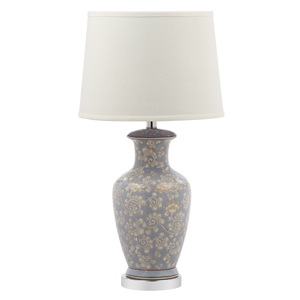Ceramiczna lampa stołowa Fancy Blue Pattern